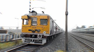 Colourful Different EMU Local Trains Barddhaman Chord Line (ER) Passing Back To Indian Railways