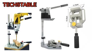 TECHSTABLE Aluminum bench Drill Stand Single-head Electric Drill Base Frame Drill Holder