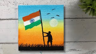 Independence Day Painting with Acrylic Colours | Independence Day Drawing