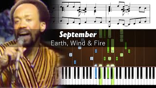 Earth, Wind & Fire - September - Piano Tutorial with Sheet Music