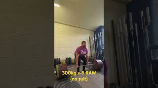 x8 deadlift reps @ 300kg Paul Smith RAW (no suit)