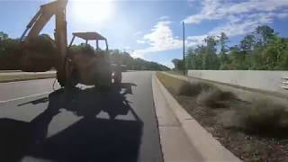 Backhoe Overtakes Me on my Bicycle