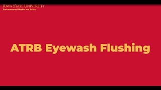 How to flush an eyewash station | Demonstration at ATRB