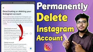 How To Delete Instagram Account Permanently 2024 | Instagram Account Permanently Delete Kaise Kare