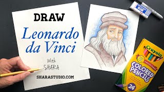 How to draw Leonardo da Vinci￼