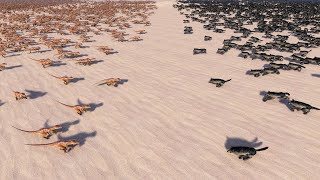 4.000 VELOCIRAPTORS vs 20.000 WOLVES - Ultimate Epic Battle Simulator