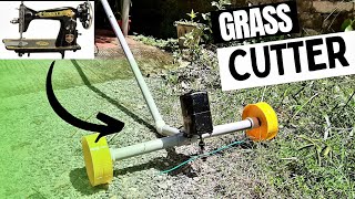 Grass cutter using Sewing machine motor/ Simply Awesome!!! @ideabulb_official