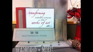 DIY Weathered Gray Headboards in Seconds via Artworks Northwest + Weatherwood Stains