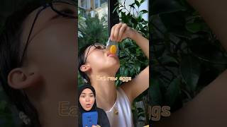 🤤Makan telur mentahh..⁉️ #cookingcat #reaction #shortsfeed #viralvideo #trending