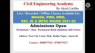 @civilengineeringacademybya6002 New Batches Running For MHADA, WRD, PWD SSC JE & MPSC