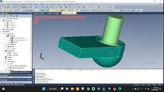 Spherical joint setup in Femap with RBE2 elements, and Normal Modes Analysis