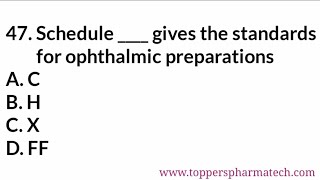 Pharmacist Exam Questions Paper - 6 | MCQ - 1