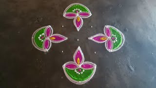 Diwali 2024 special 7*1beautiful deebamkolam/navaratrii2024 traditionalrangoli/gokulramyakolangal