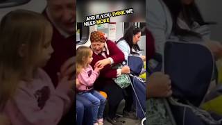 This little girl gave up the seat for her and then this happened! 🥺 #shorts