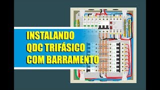 Instalando QDC Trifásico com Barramento