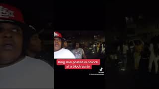 King Von posted in oblock at a block party