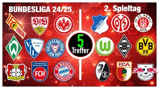 Bundesliga 2. Spieltag: Prognosen & Tipps 24/25