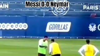 Messi and Neymar playing Rock, Paper, Scissors in training 😂😂