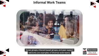 Differentiate between Formal and Informal Work teams (LU7/LO2)