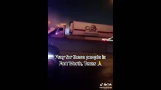 Fort Worth, Texas horrific 100 Car Crash Pile up!