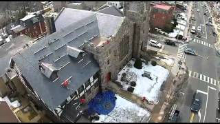 North Country Slate Drone Roofing Video for St. James Church, West Reading, PA