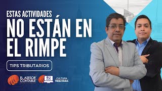 ¿Qué actividades NO ESTÁN en el RIMPE? l Tips Tributarios