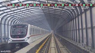 【第一視角POV】【武漢地鐵】5號綫 中醫藥大學→武漢站東廣場 Wuhan Metro Line 5 Front View Time-Lapse POV