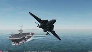 DCS F14 野蛮降落航母。