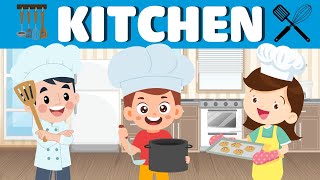 Let's Explore the Kitchen! Learn Fun English Words with Us! What's in the Kitchen? For Kids