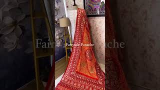 Bandhani gazi silk Dupatta enhanced with Zardozi, Marori and gota work