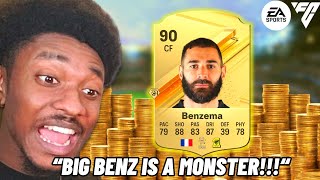 90 RATED KARIM BENZEMA CARD IS OP! 🤯 | FC 24 ROAD TO GLORY EP.3