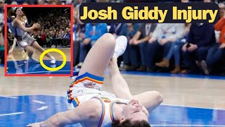 Josh Giddey scary ankle injury - Negative Commentary as Aussie Josh Giddy COPS WHÀCK - NBA