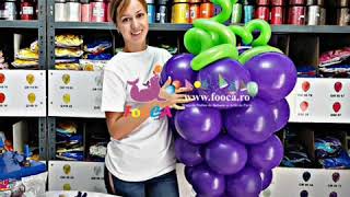 Cum să faci un strugure din baloane ( How to make a balloon grape)