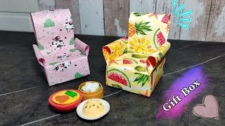 How To Make Origami Gift Box  - Origami Chair  - Money Gift Ideas - Paper Craft Easy