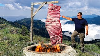 Chef Tavakkul Bakes Giant Juicy Beef Ribs in Underground Tandoor! Life in a Mountain Village