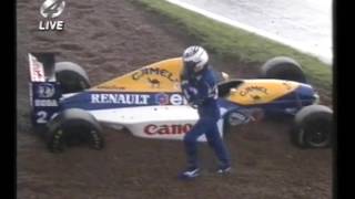 Crash Alain Prost, Christian Fittipaldi, Aguri Suzuki & Ukyo Katayama @ Brazilian Grand Prix 1993