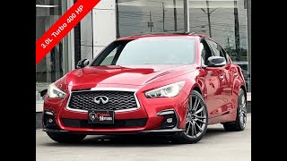 2018 INFINITI Q50 RED SPORT 400 3.0L Turbo 400 HP For Sale Walk-Around Quick Tour Carmel Motors Indy