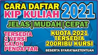 TUTORIAL DAFTAR KIP KULIAH 2021 | BIDIK MISI 2021 | LENGKAP DAN MUDAH