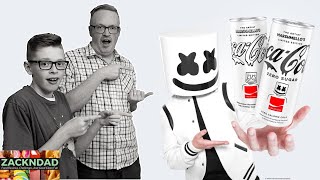 Marshmello's Coke® Creations. Worst Soda Ever!?! PLUS LIVE Announcement! | ZacknDad