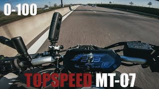 Yamaha MT-07 2021 | TOPSPEED | 0-100