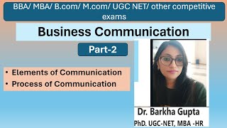 2/Elements of Business Communication process/ communication process BBA/ MBA/B.com/ Dr. Barkha Gupta