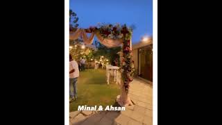 Breathtaking decorations of Minal khan enagagement