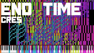 【Black MIDI】 Cres  - "End Time" (Over 150,400 Notes) Black Score/Black Remix