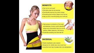 Unisex Sweat Shaper Sauna Belt Body Slimming Workout for Weight Loss Waist Body Slimming Trainer