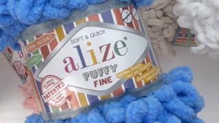 🧶Włóczk Alize Puffy Fine: Delikatność i Kreatywność w Jednym🧶od @Dziergaczkowo