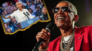 Obama Raps on stage and Eminem gets BOOED for endorsing Kamala Harris