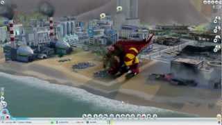 SimCity 5 Godzilla Attacking My City