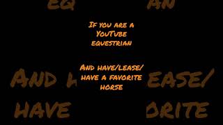 YouTube horses!!!!! Tag me in a post with a pic of your horse and I’ll add it to the page!!!!!