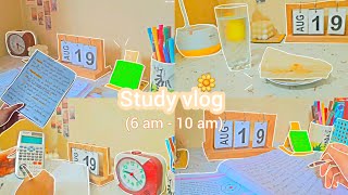 [6am-10 am] Morning Study Vlog📚 | *Productive* study vlog🌷📋| Bangladesh🇧🇩