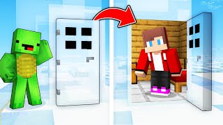 JJ Pranked Mikey with SECRET DOOR in the SKY in Minecraft - Maizen